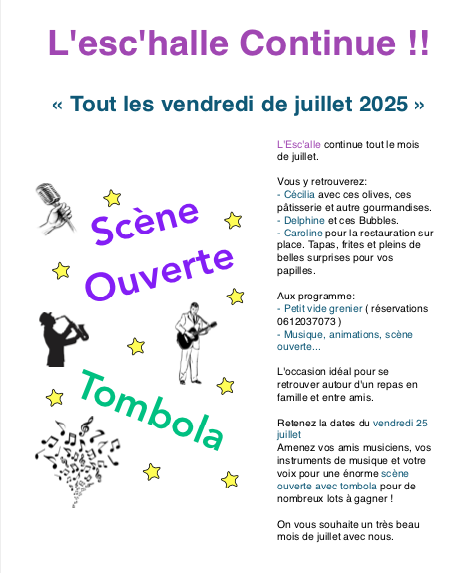 L'Esc'Halle continue !!!